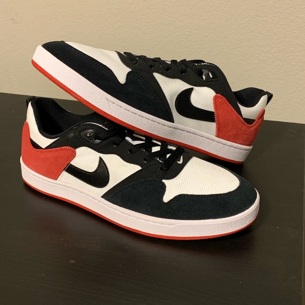 Men’s Nike SB Alleyoop “Black Toe Chicago” Size-12 Red Black White (CJ0882 102)